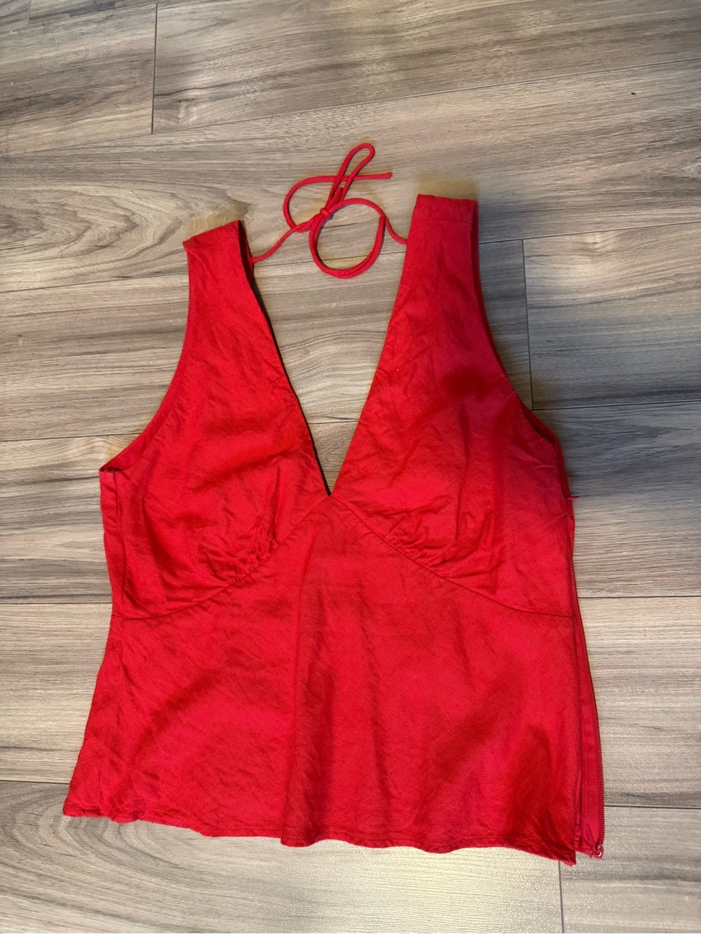 Abercrombie & Fitch Red Halter Tank Top